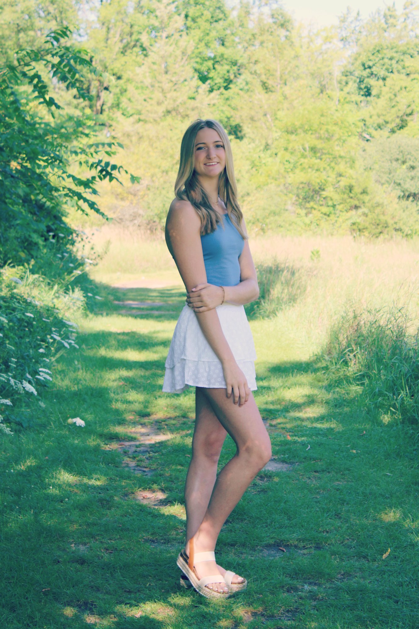 Natural light senior portrait in Southeast Michigan