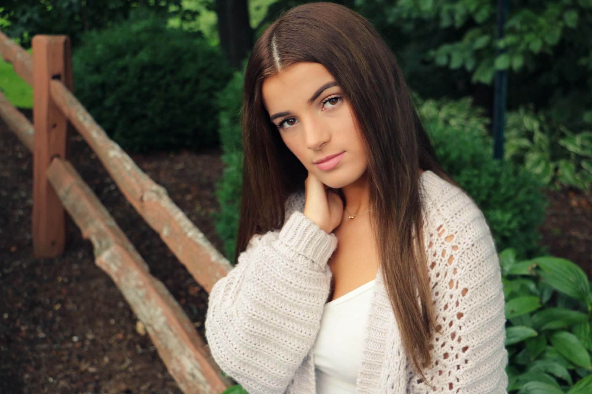 Natural beauty senior portrait near Brighton Michigan